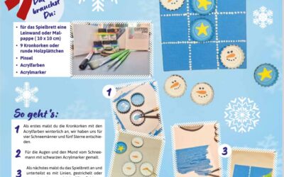Winterliches Tic-Tac-Toe – eine einfache Bastelidee für die kalte Jahreszeit