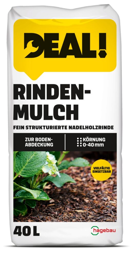 Rindenmulch, 40 Liter, Körnung: 0 – 40 mm