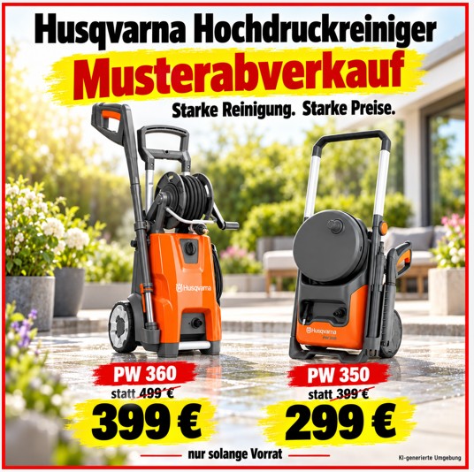 Husqvarna Hochdruckreiniger PW360 und PW350