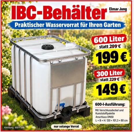 Wasservorrat für Ihren Garten