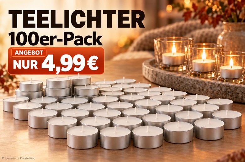 Teelichter im 100-er Pack