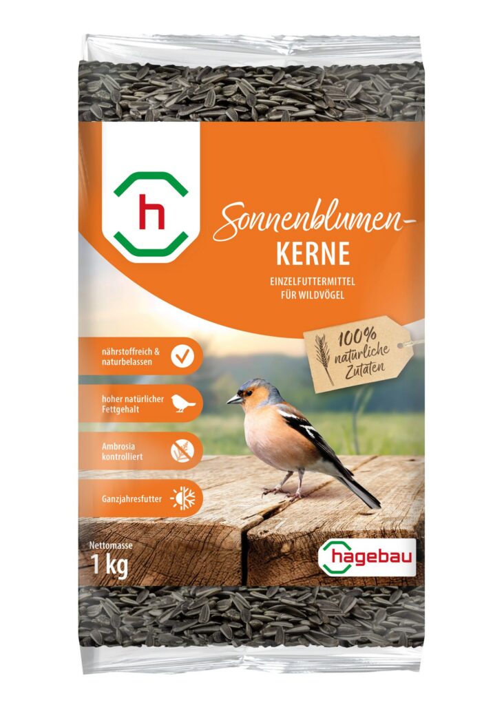 Vogelfutter, Sonnenblumenkerne 1 kg, naturbelassen