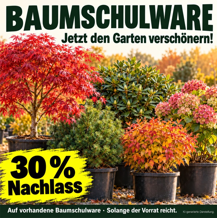 Baumschulware 30 % Nachlaß